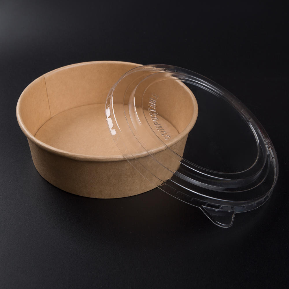150 round clear PLA lid for paper bowl