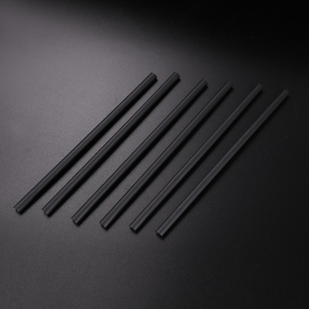 PLA black compostable straws