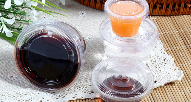 Clear PLA Sauce Cup Lids