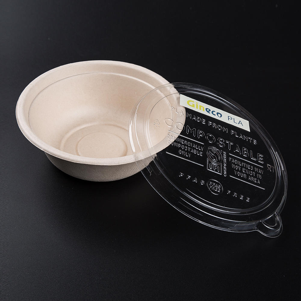 203 Round Clear PLA lid for sugarcane bowl