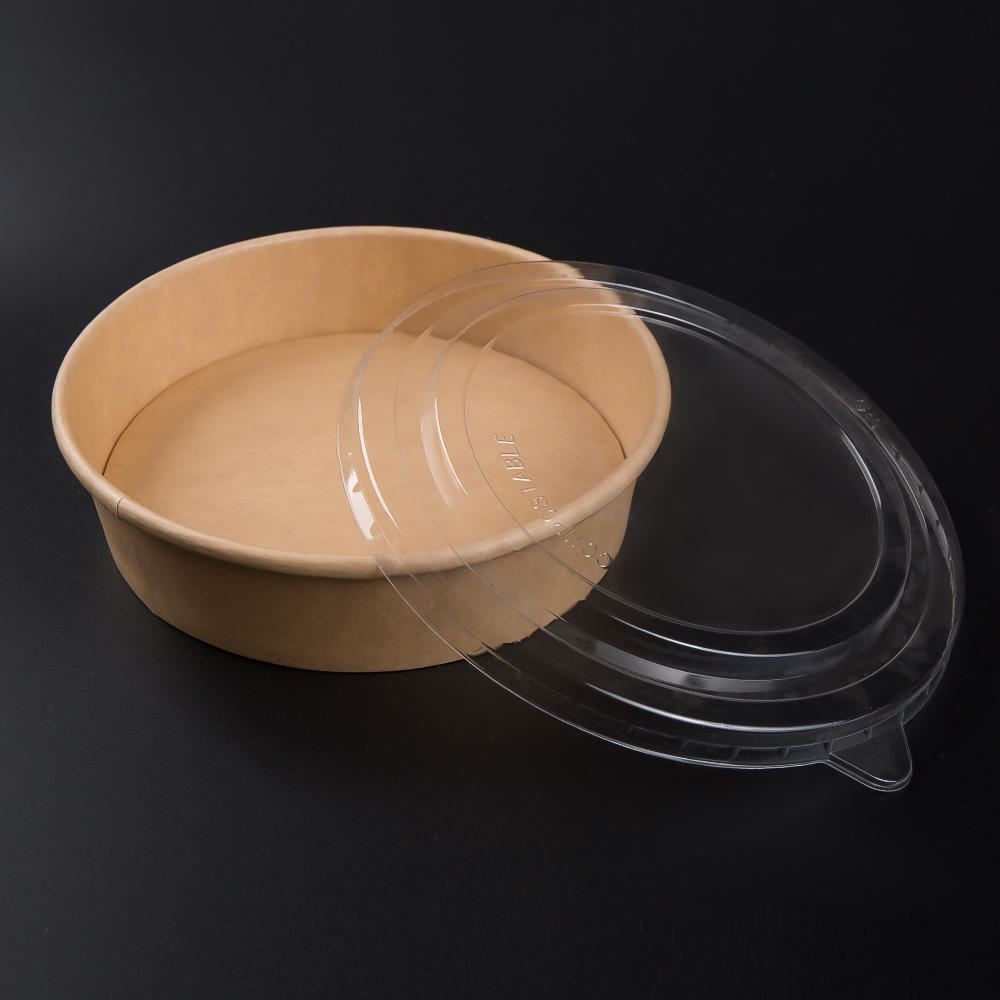 165 Round Clear PLA lid for paper bowl