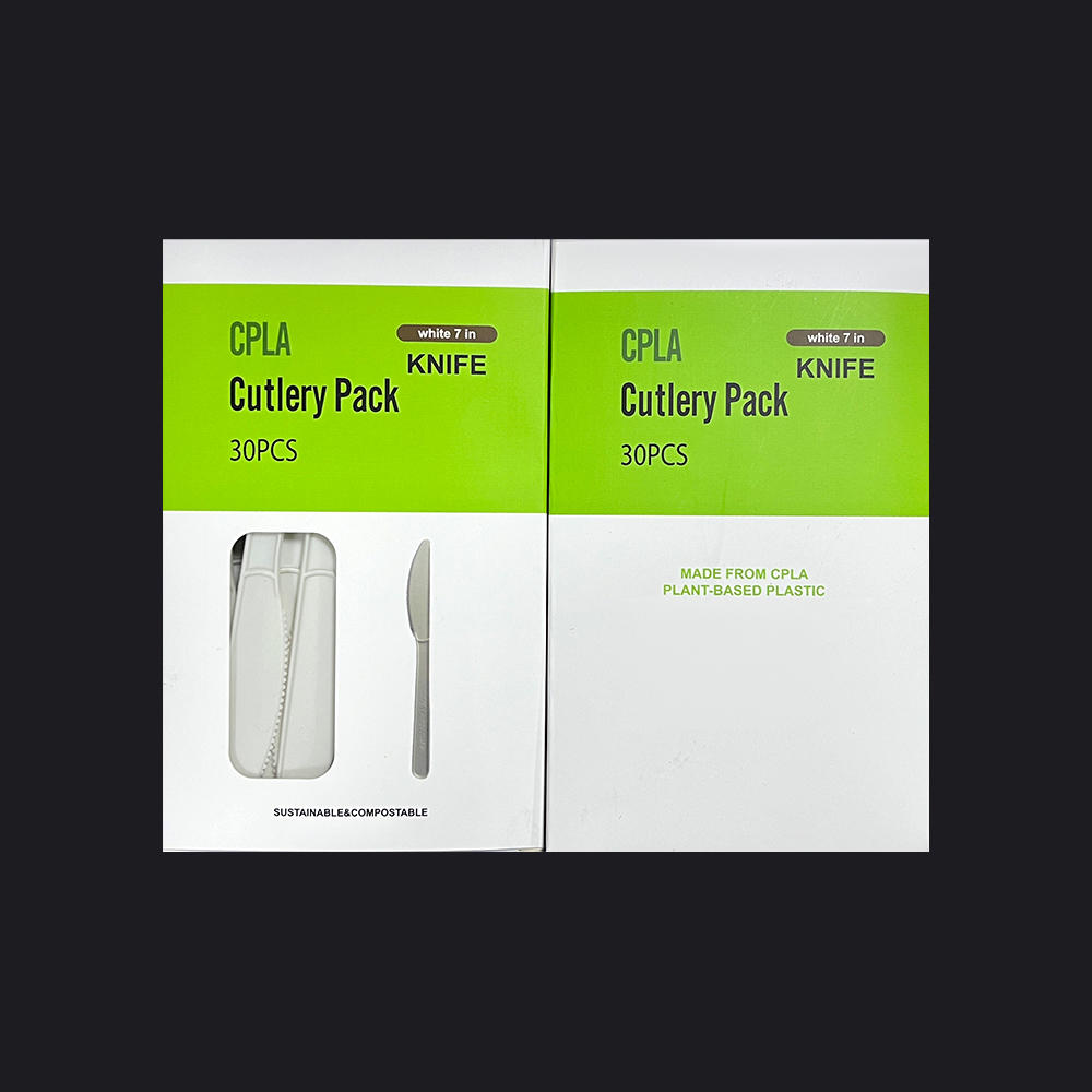 CPLA compostable knife pack 
