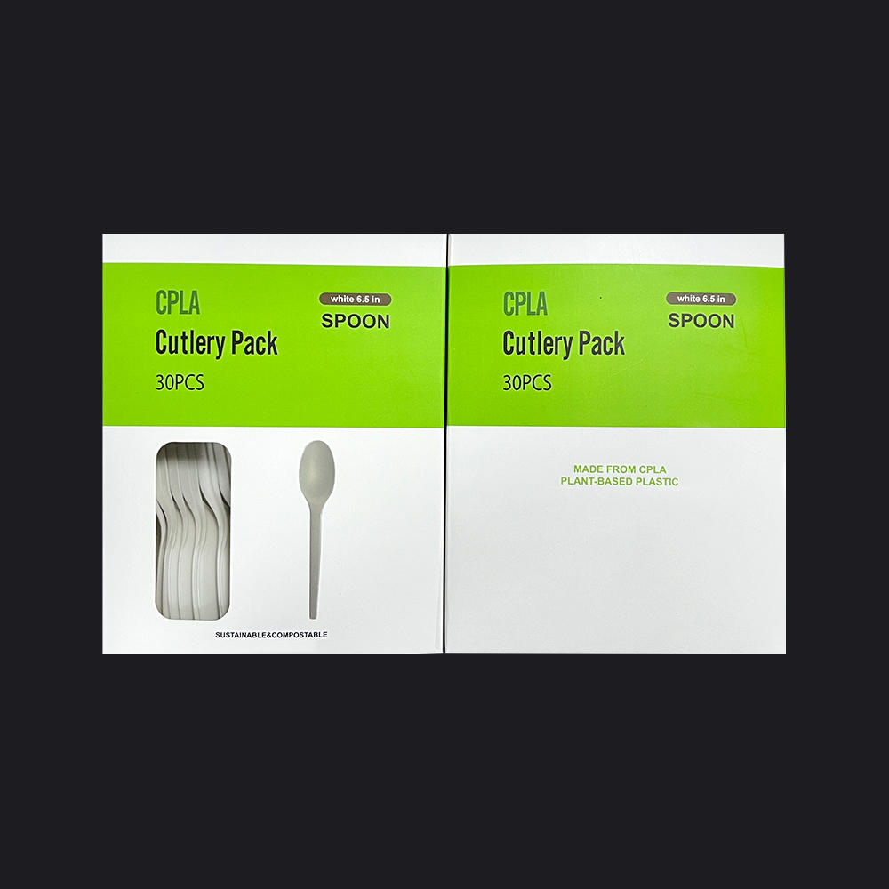 CPLA compostable spoon pack 